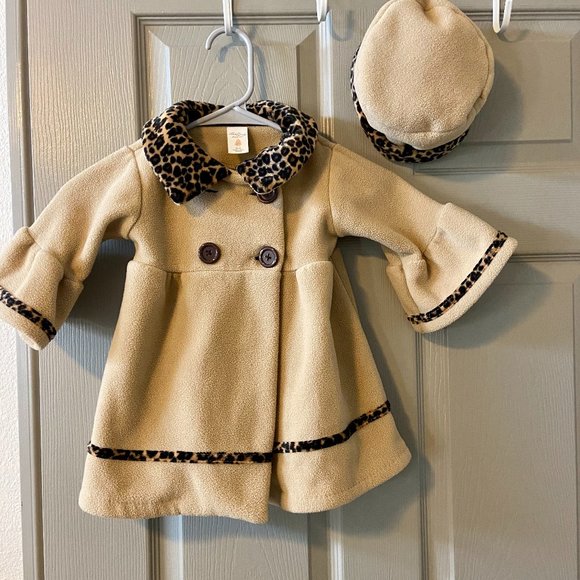 SUPER CUTE Pea coat and Hat Set 12mo - Picture 1 of 5